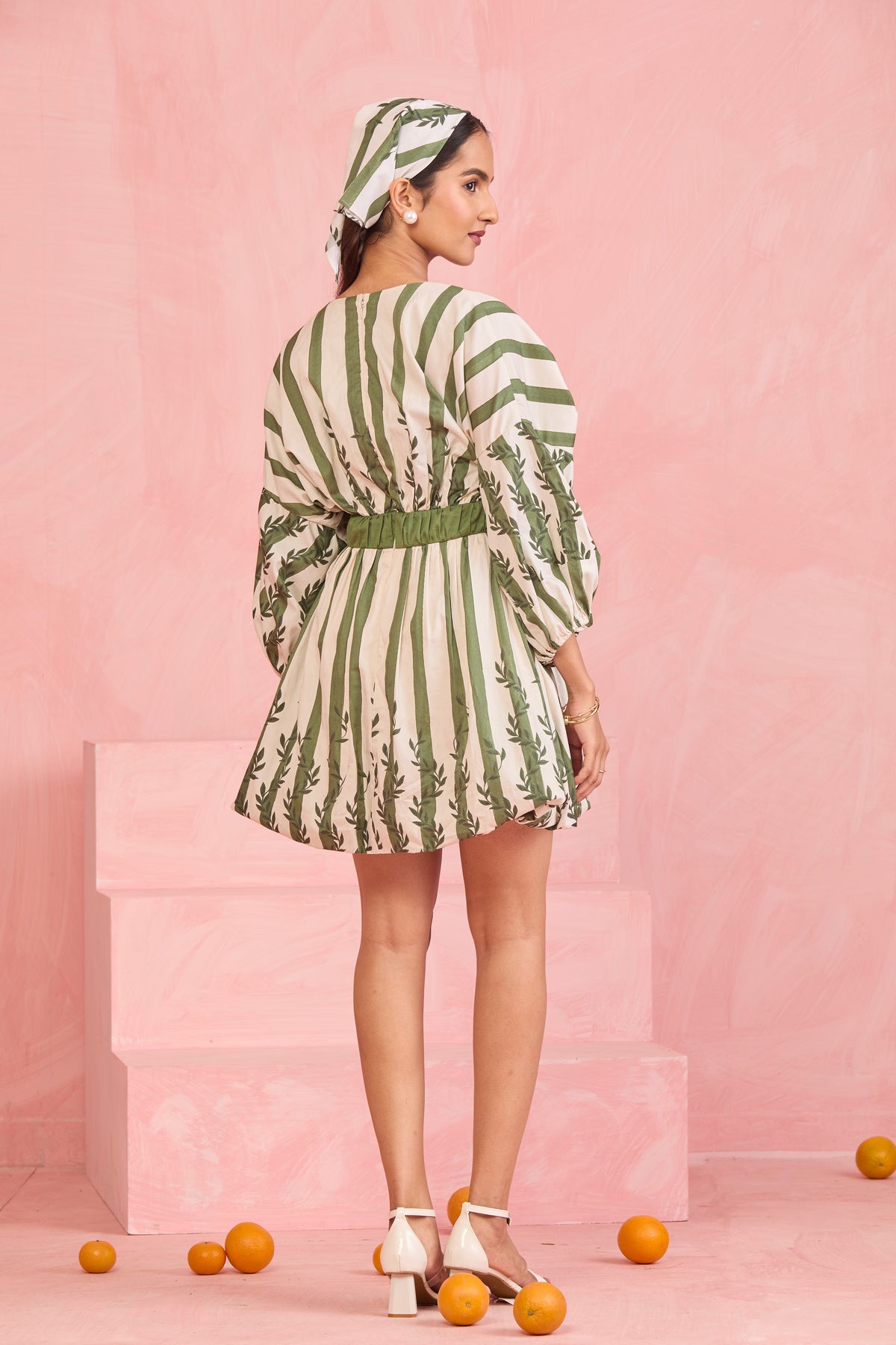Olive Bloom Bubble Dress