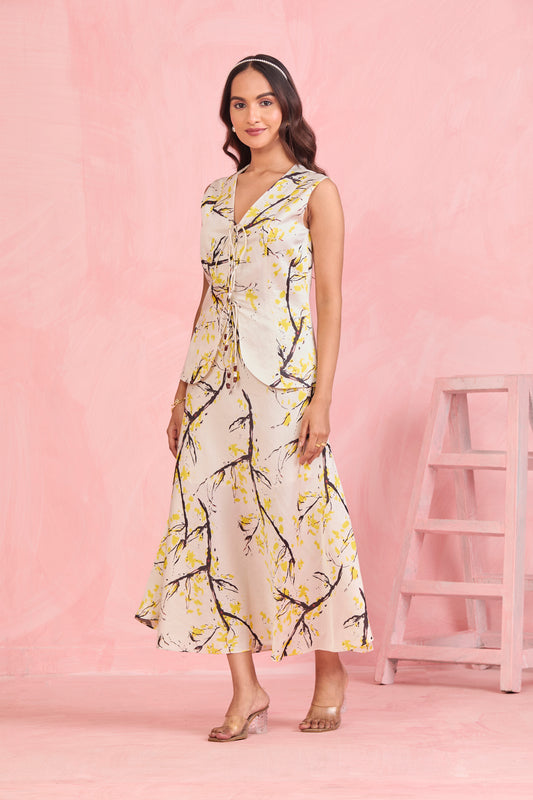 Ivory Blossom Printed Co-Ord Set
