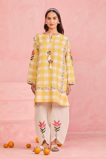 Sunlit Check Kurta Set