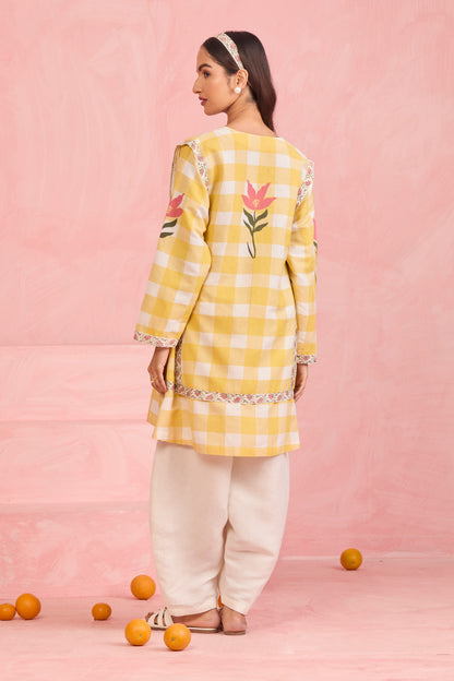Sunlit Check Kurta Set