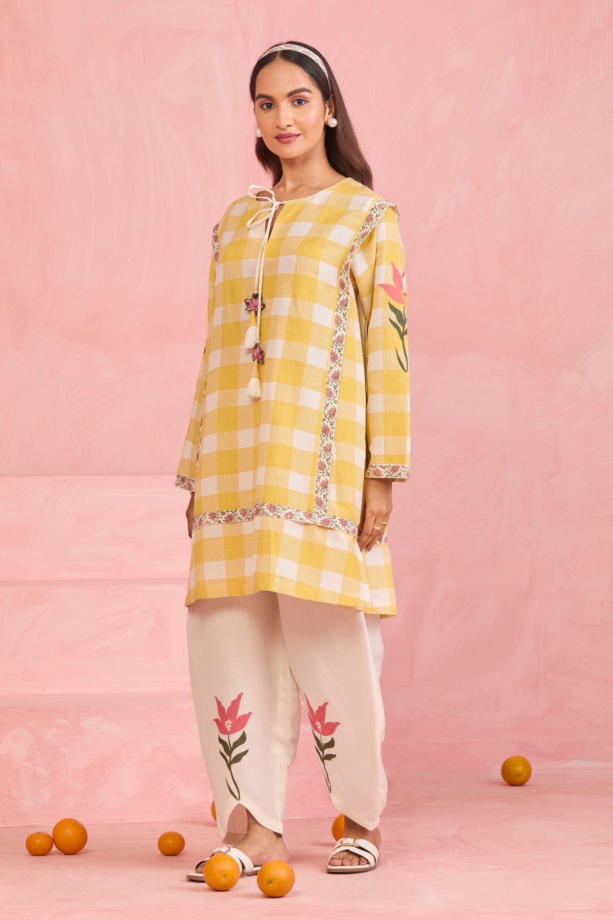 Sunlit Check Kurta Set