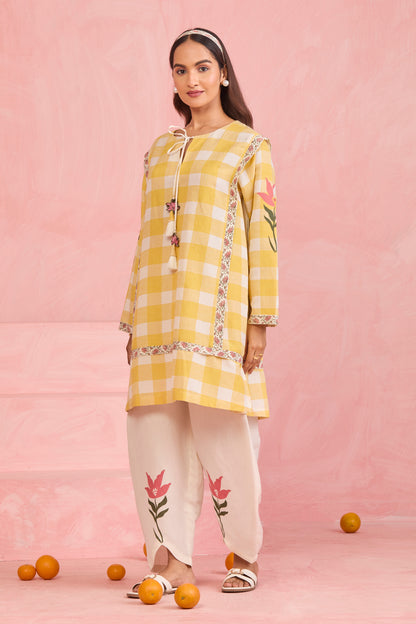 Sunlit Check Kurta Set
