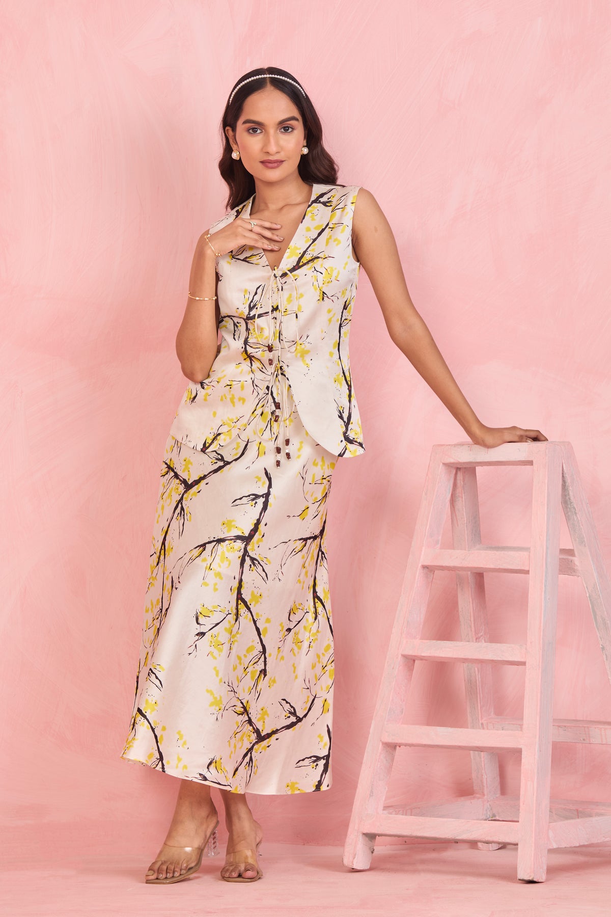 Ivory Blossom Printed Co-Ord Set