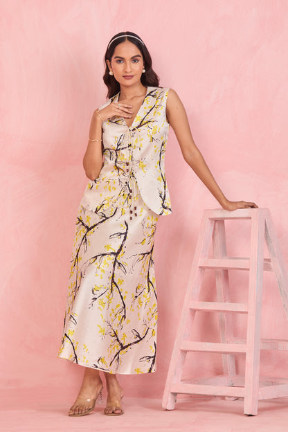 Ivory Blossom Printed Co-Ord Set