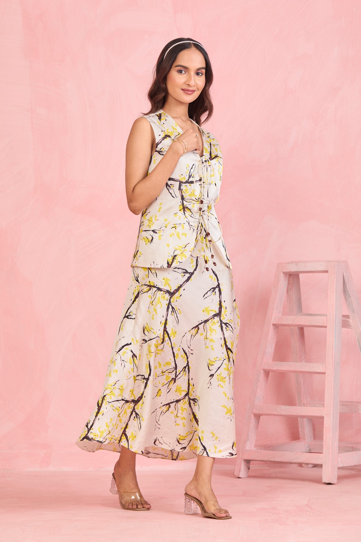 Ivory Blossom Printed Co-Ord Set