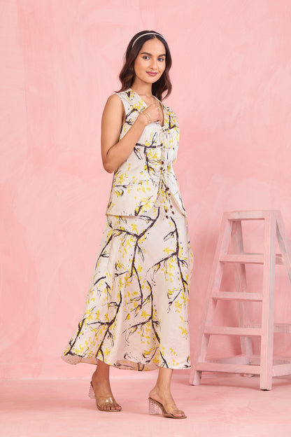 Ivory Blossom Printed Co-Ord Set