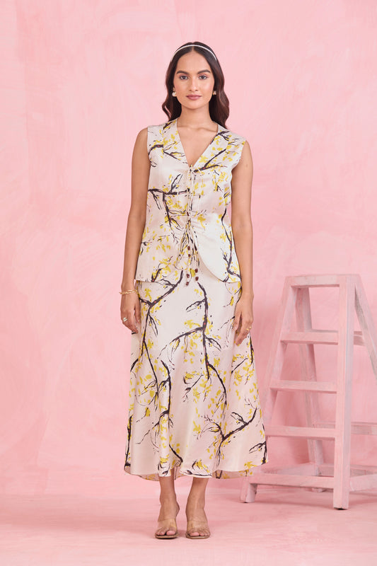 Ivory Blossom Printed Co-Ord Set