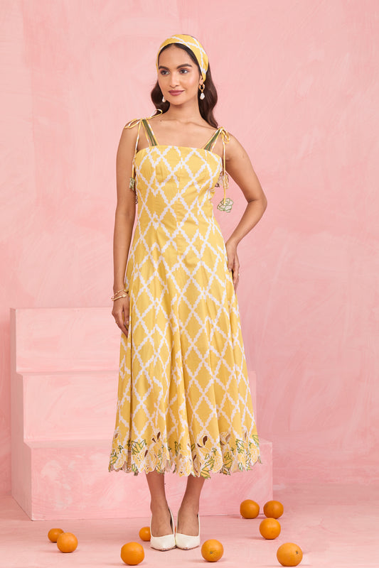 Sunlit Bloom Midi Dress
